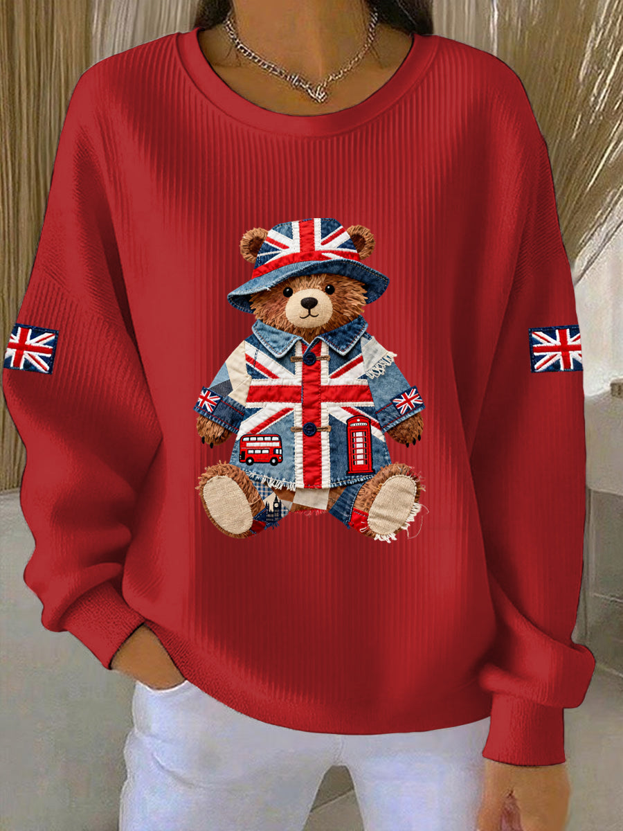 Women's British style  Print Casual Sweatshirt