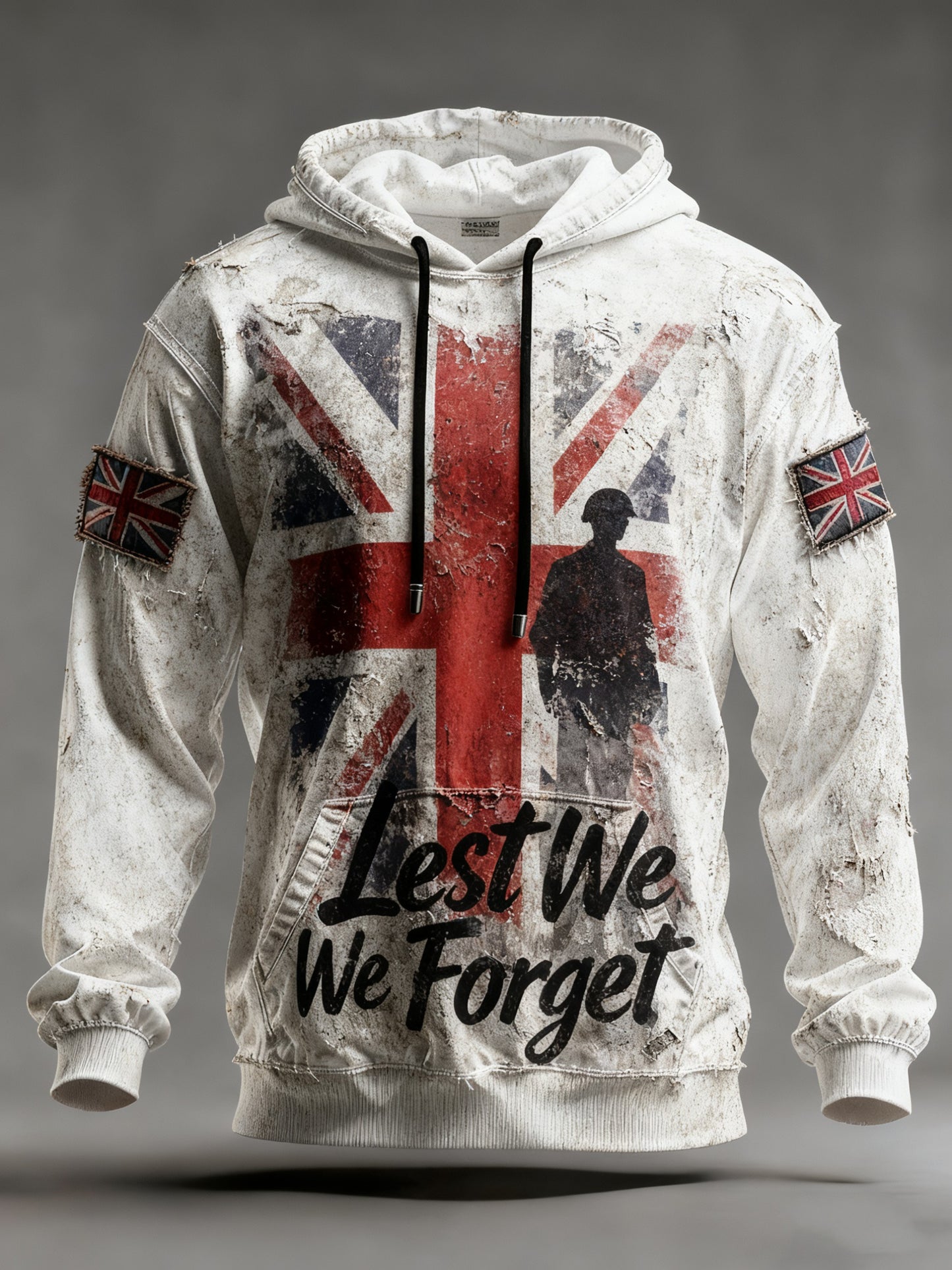 Men's Remembrance Day Lest We Forget Printed Hoodie