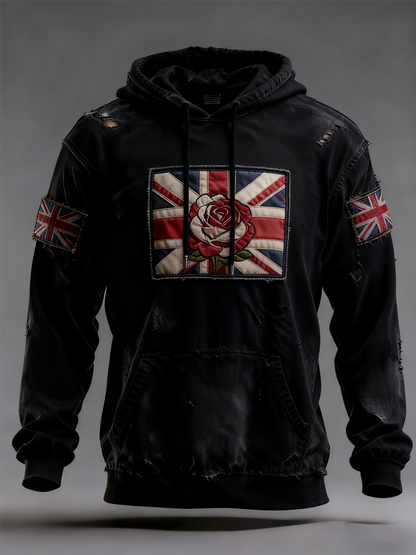 Women's British Rose Printed hoodie