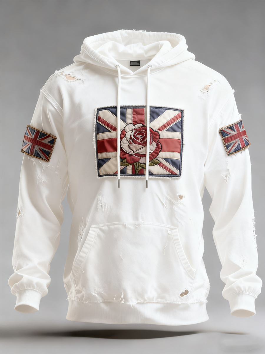 Women's British Rose Printed hoodie
