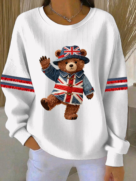 Women's British style  Print Casual Sweatshirt