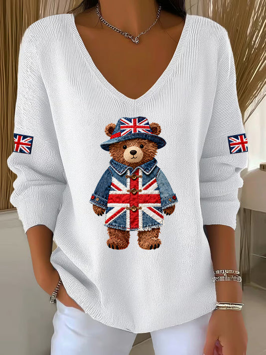 Women's British style Printed Casual Top