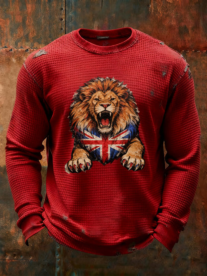 Men's Vintage British Lion Waffle Top