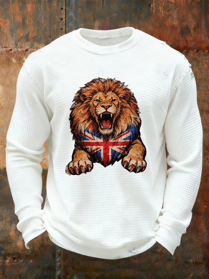 Men's Vintage British Lion Waffle Top