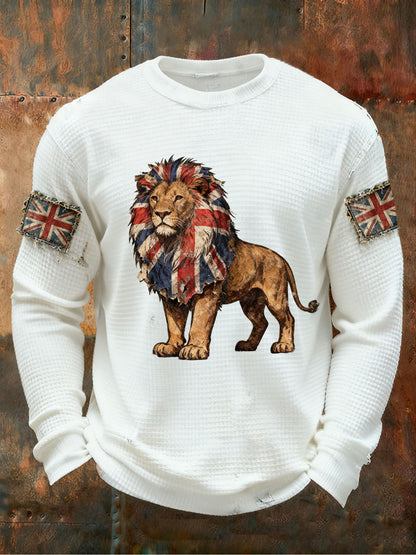 Men's Vintage British Lion Waffle Top