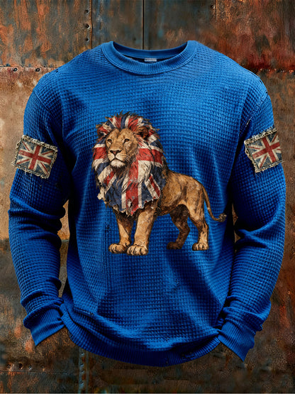 Men's Vintage British Lion Waffle Top