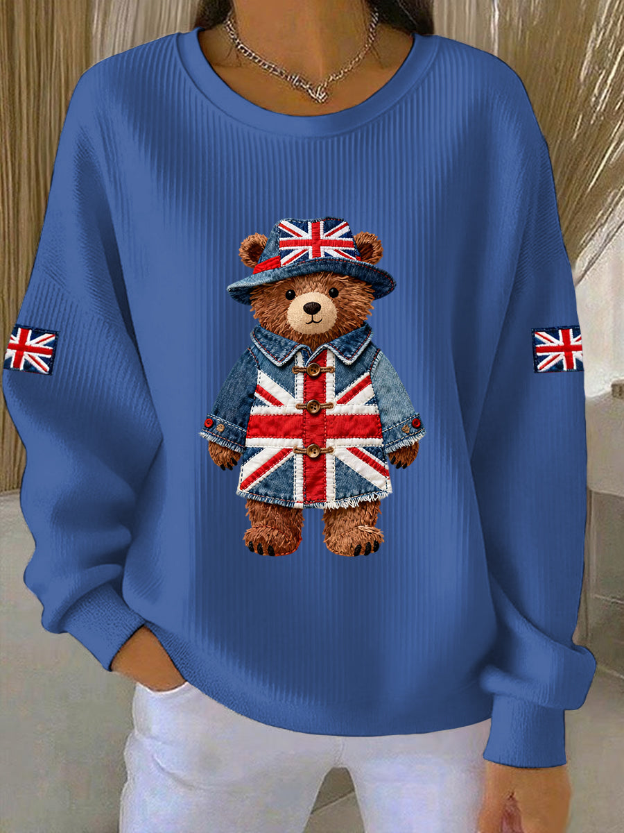 Women's British style  Print Casual Sweatshirt