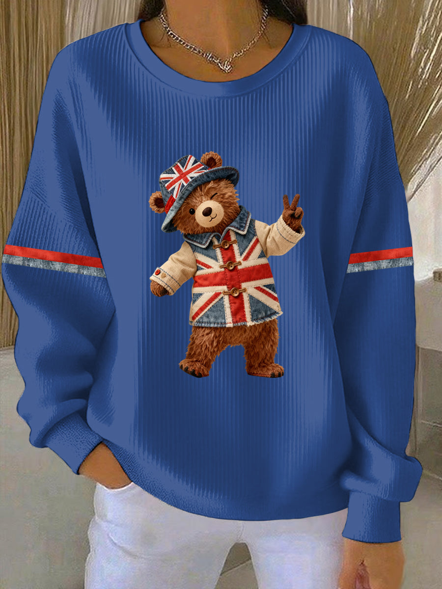 Women's British style  Print Casual Sweatshirt