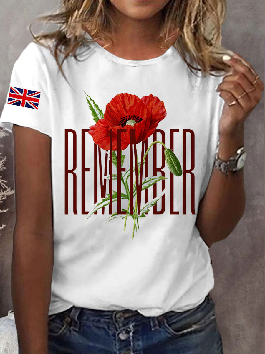 Women's Remembrance Day Lest We Forge Short Sleeve T-Shirt