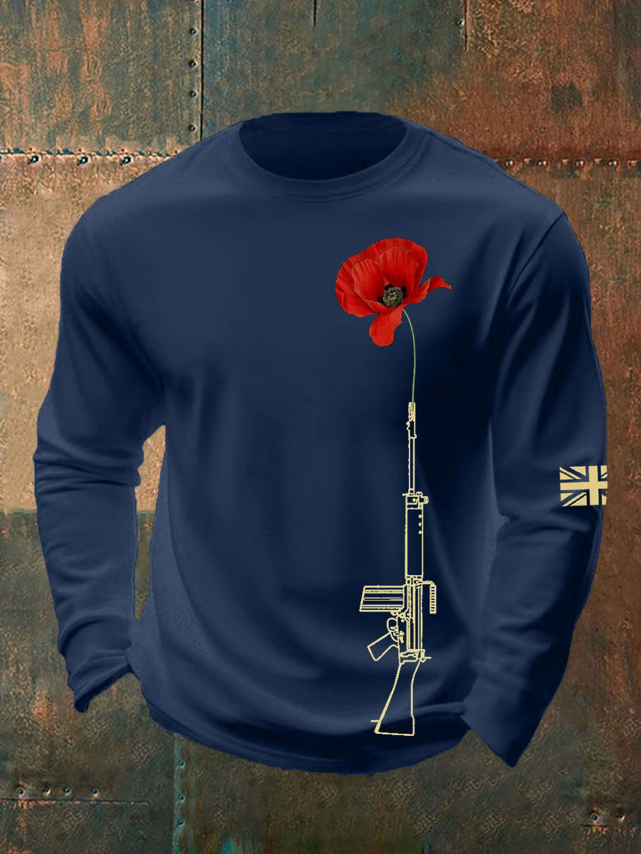 Men's British Remembrance Day Crew Neck Sweatshirt
