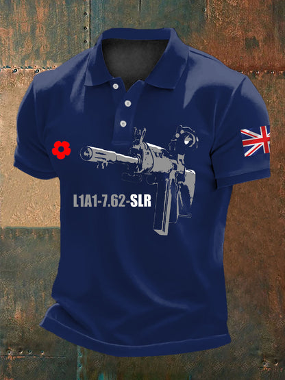 Men's British Remembrance Day polo shirt