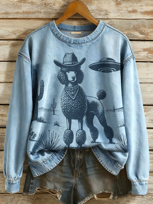 Women's Western Poodle Sweatshirts
