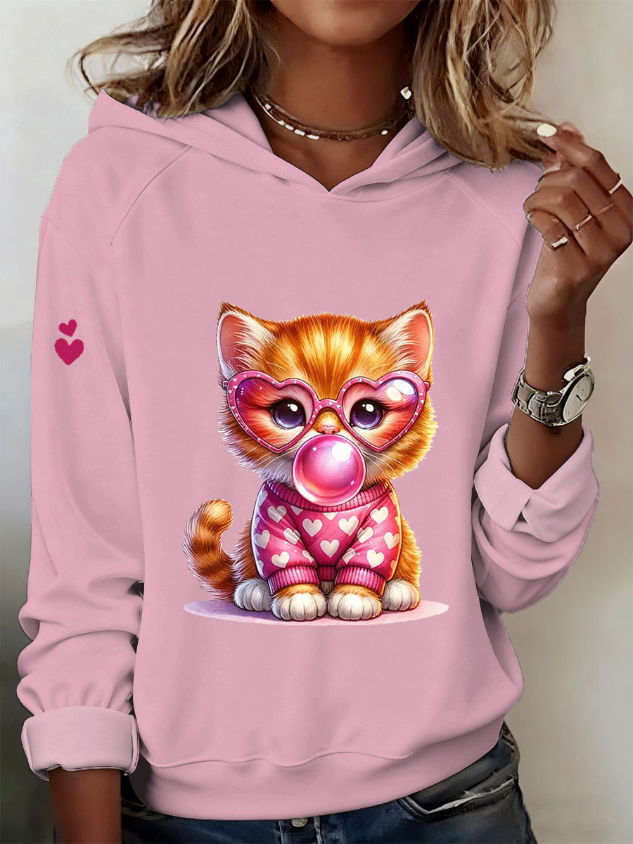 Women's Animal Casual Comfortable Hooded Sweatshirt