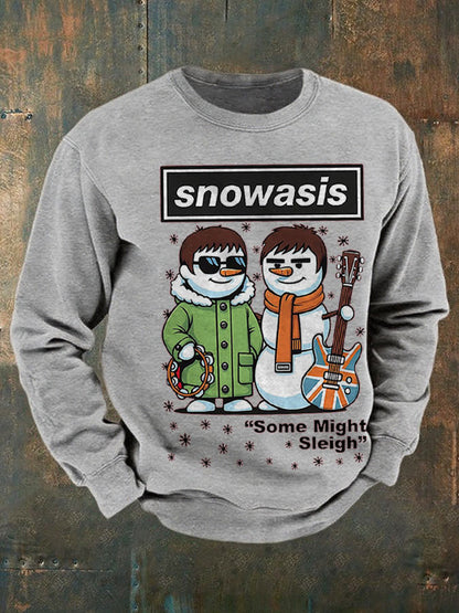 Men's UK Music Lover Funny Christmas Printed Sweatshirt