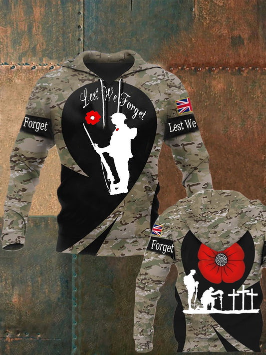Men's Remembrance Day Lest We Forget Hoodie