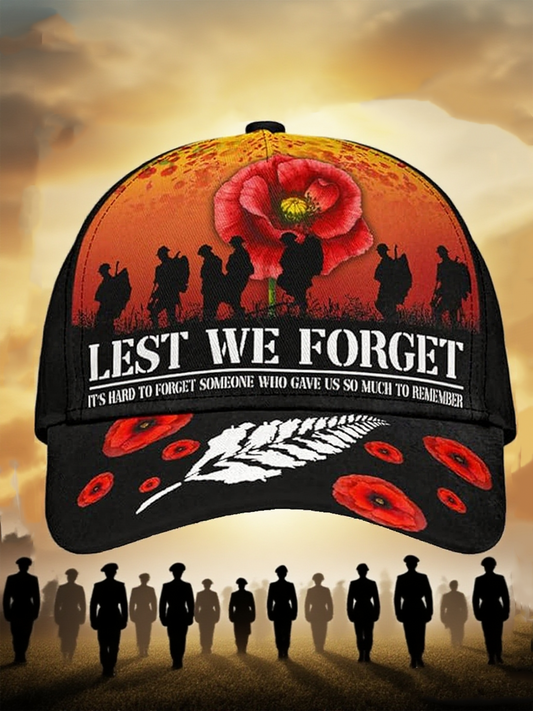 Unisex Lest We Forget  Design Print Hat