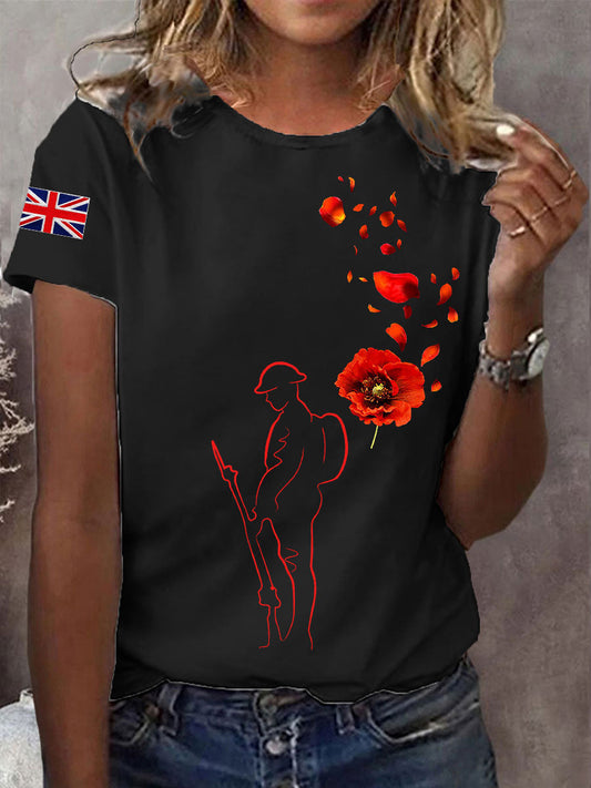 Women's Remembrance Day Lest We Forget Short Sleeve T-Shirt