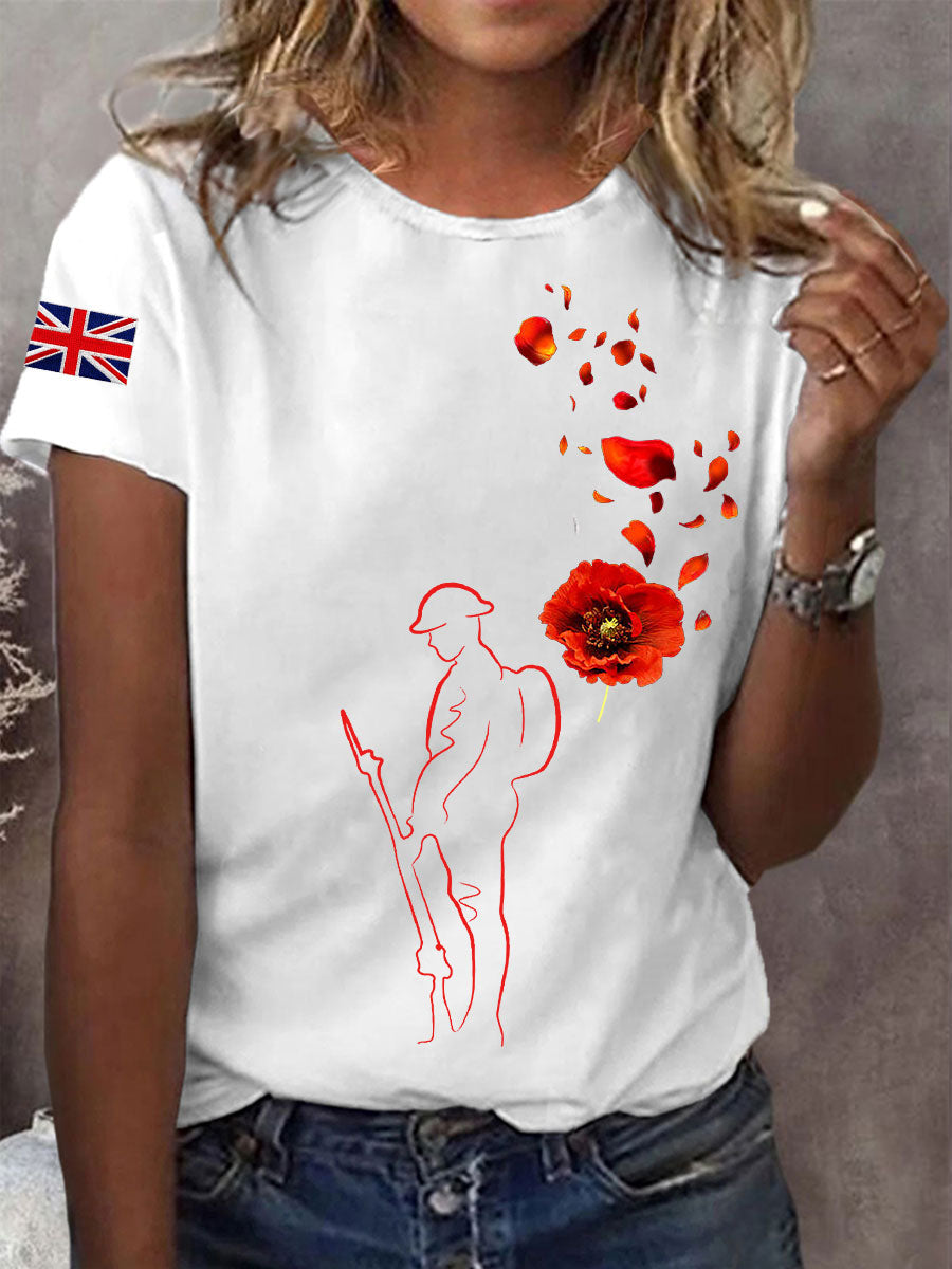 Women's Remembrance Day Lest We Forget Short Sleeve T-Shirt
