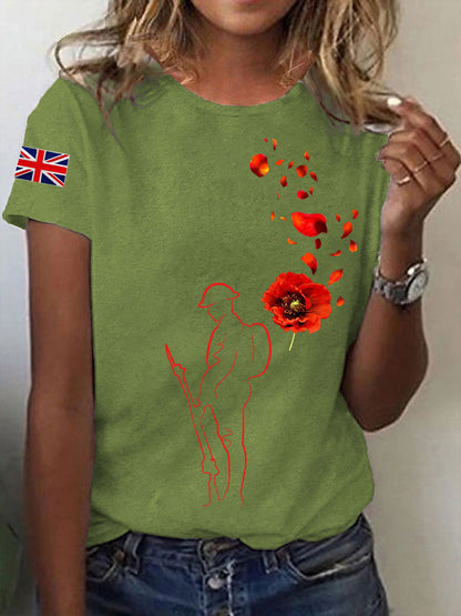 Women's Remembrance Day Lest We Forget Short Sleeve T-Shirt