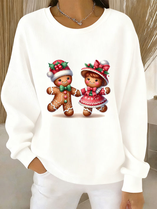 Women's Christmas Animal Art Print Sweatshirt