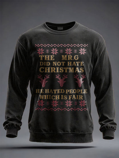 Unisex Funny Christmas Mr.G Printed Sweatshirt