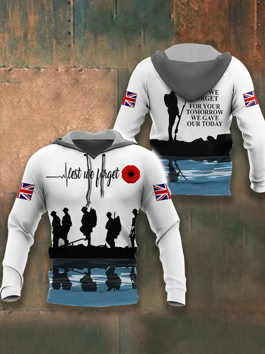 Men's Remembrance Day Lest We Forget Hoodie