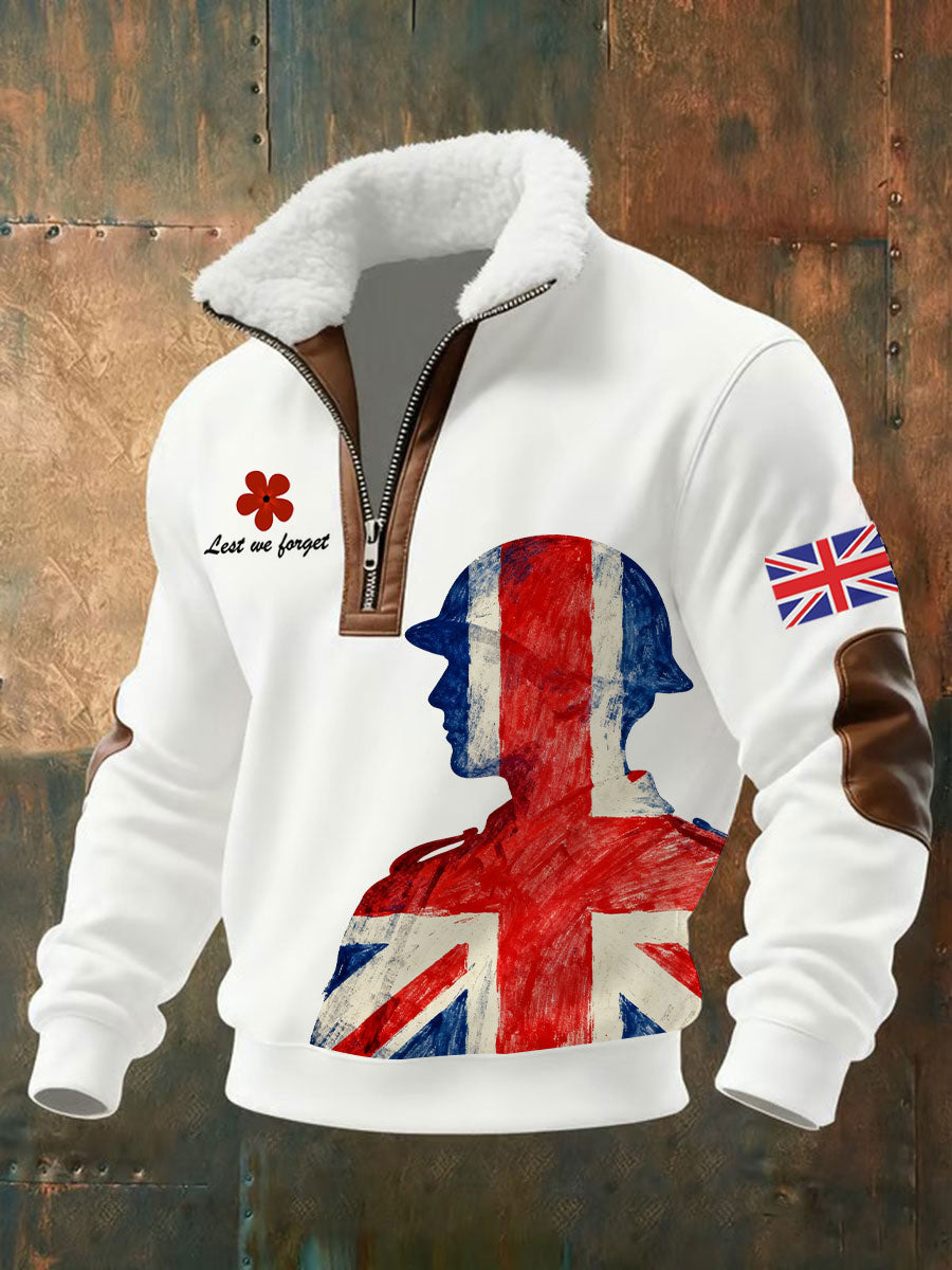 Men's Remembrance Day Lest We Forget Printed Sweatshirt