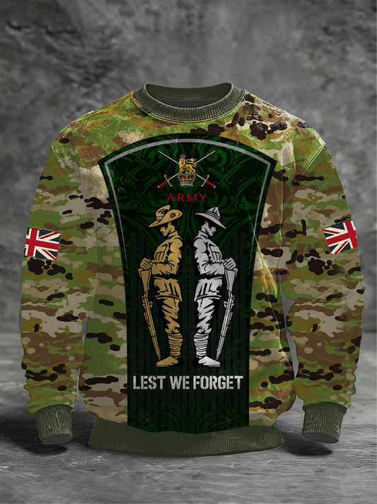 Men's Remembrance Day Lest We Forget Crew Neck Sweatshirt