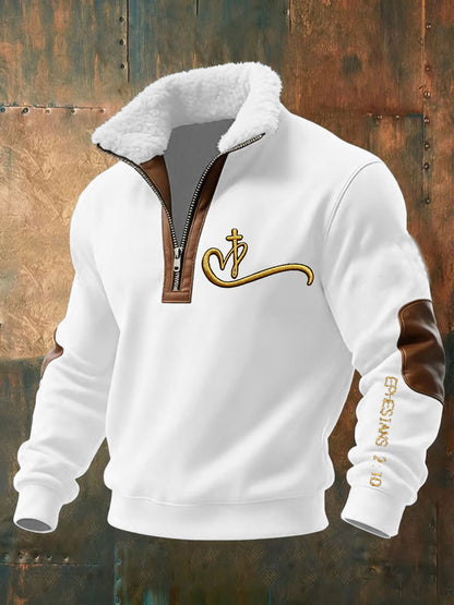 Men's Cross Print Casual Top