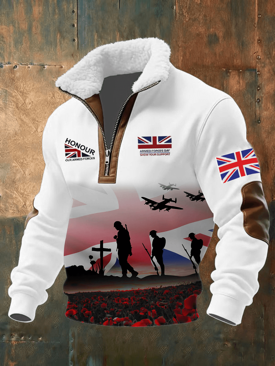Men's Remembrance Day Lest We Forget Printed Sweatshirt
