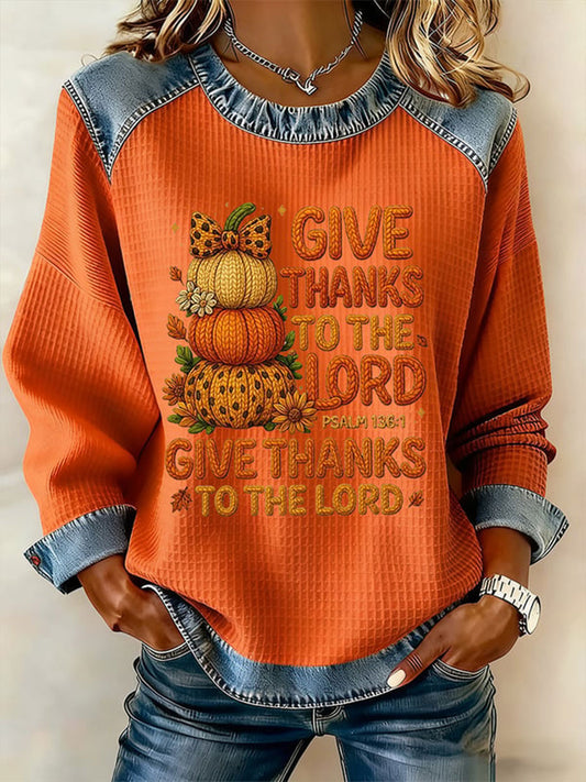 Women‘s Thanksgiving Printed Top