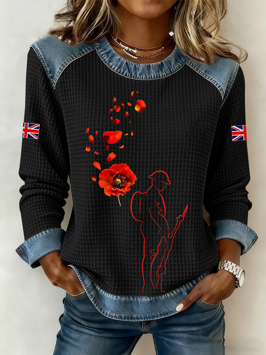 Women's Remembrance Day Lest We Forget Print Top