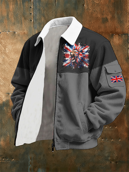 Men's Lion Flag Print Jacket