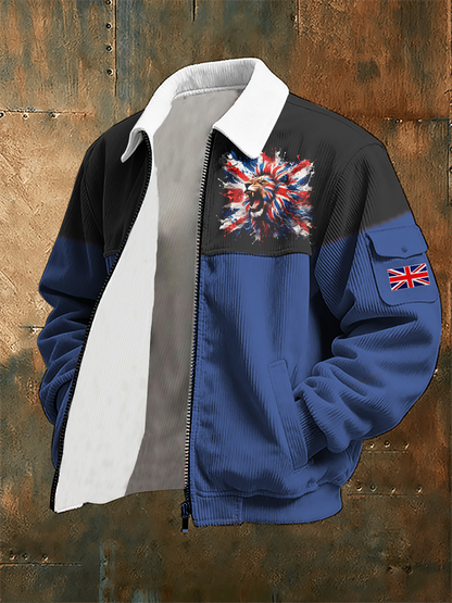 Men's Lion Flag Print Jacket