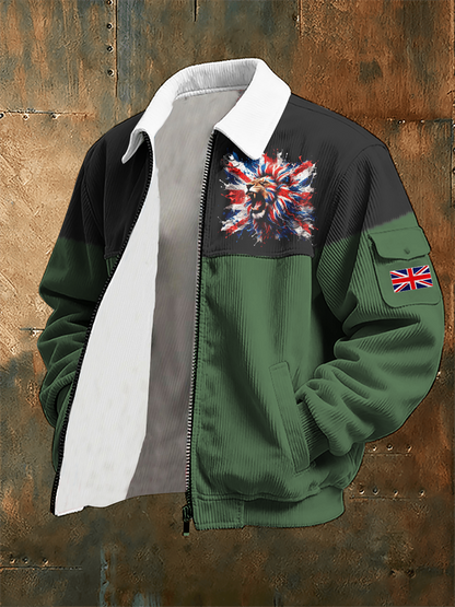 Men's Lion Flag Print Jacket