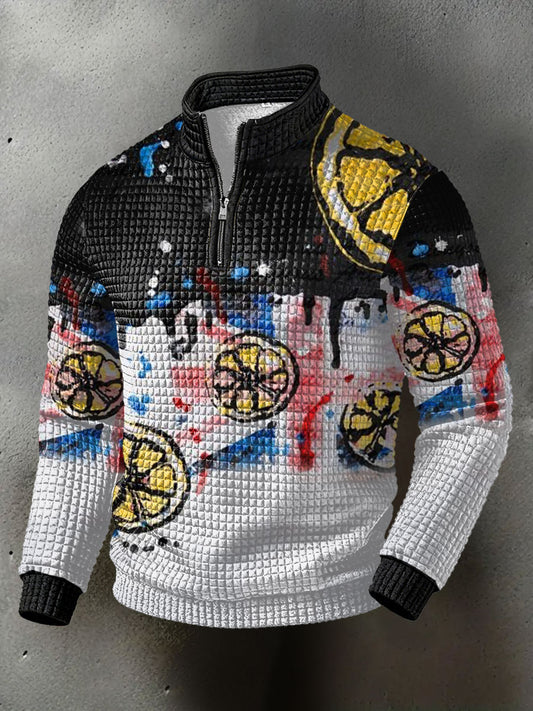 Men's Roses Music Lover Printed Sweatshirt