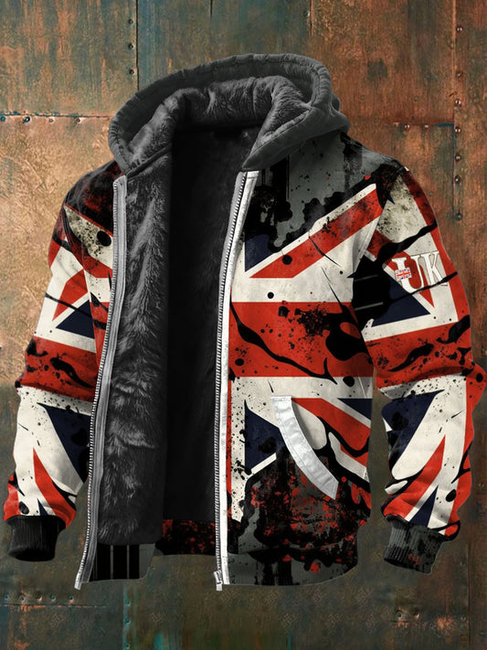 Men's Fleece-Lined Hooded Jacket with British
