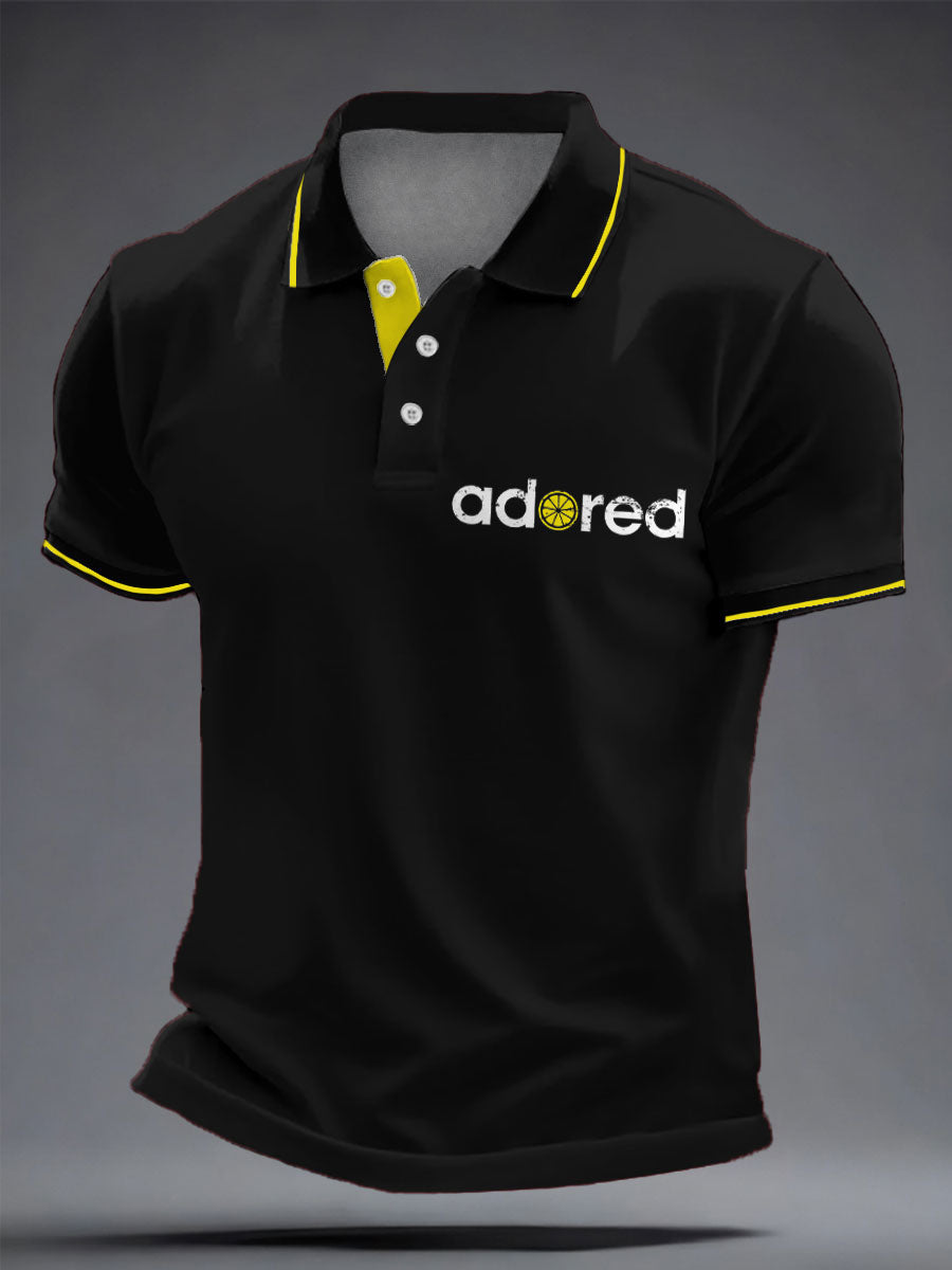 Men's I Wanna Be Adored Lemon Roses Music Lover Printed Casual Tops