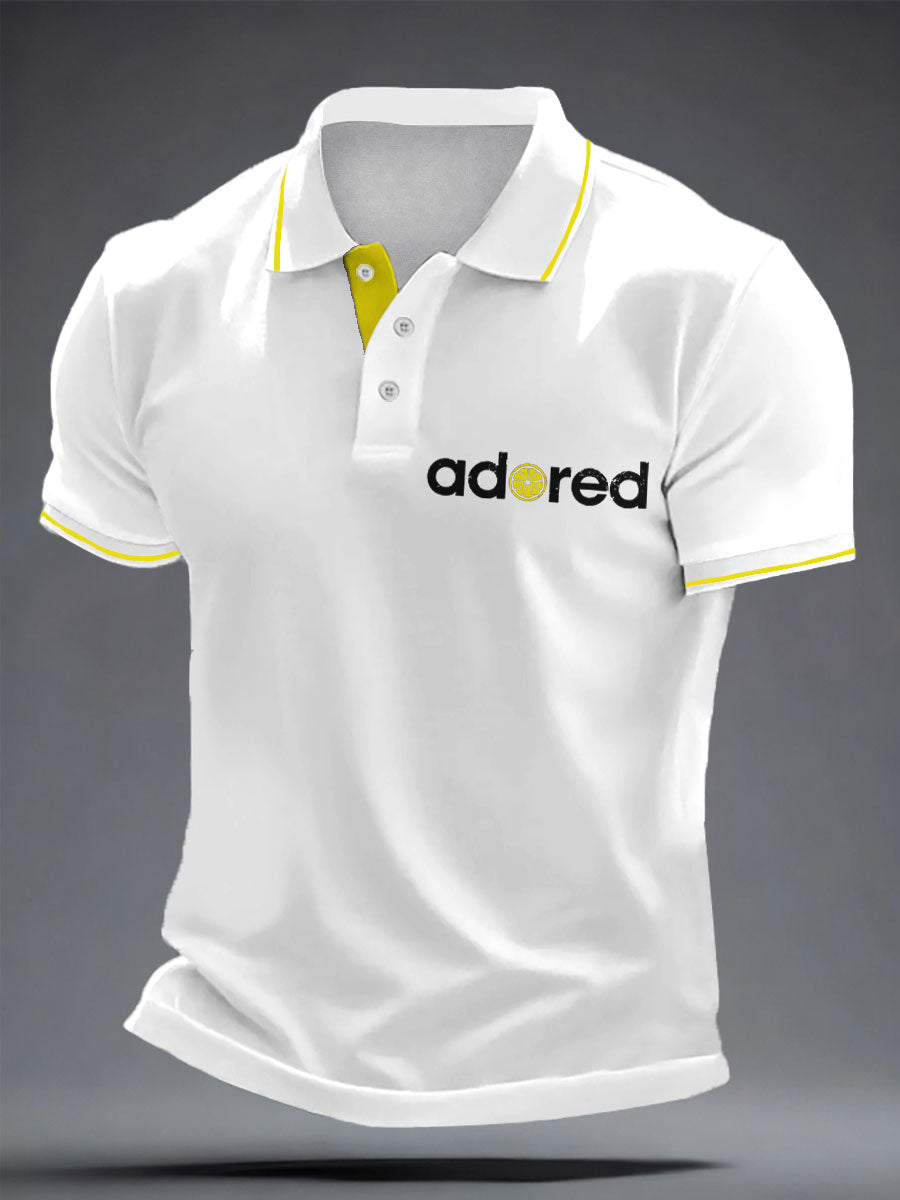 Men's I Wanna Be Adored Lemon Roses Music Lover Printed Casual Tops