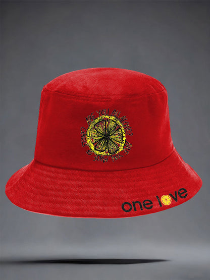 Unisex Lemon Roses Music Lover Printed Hat