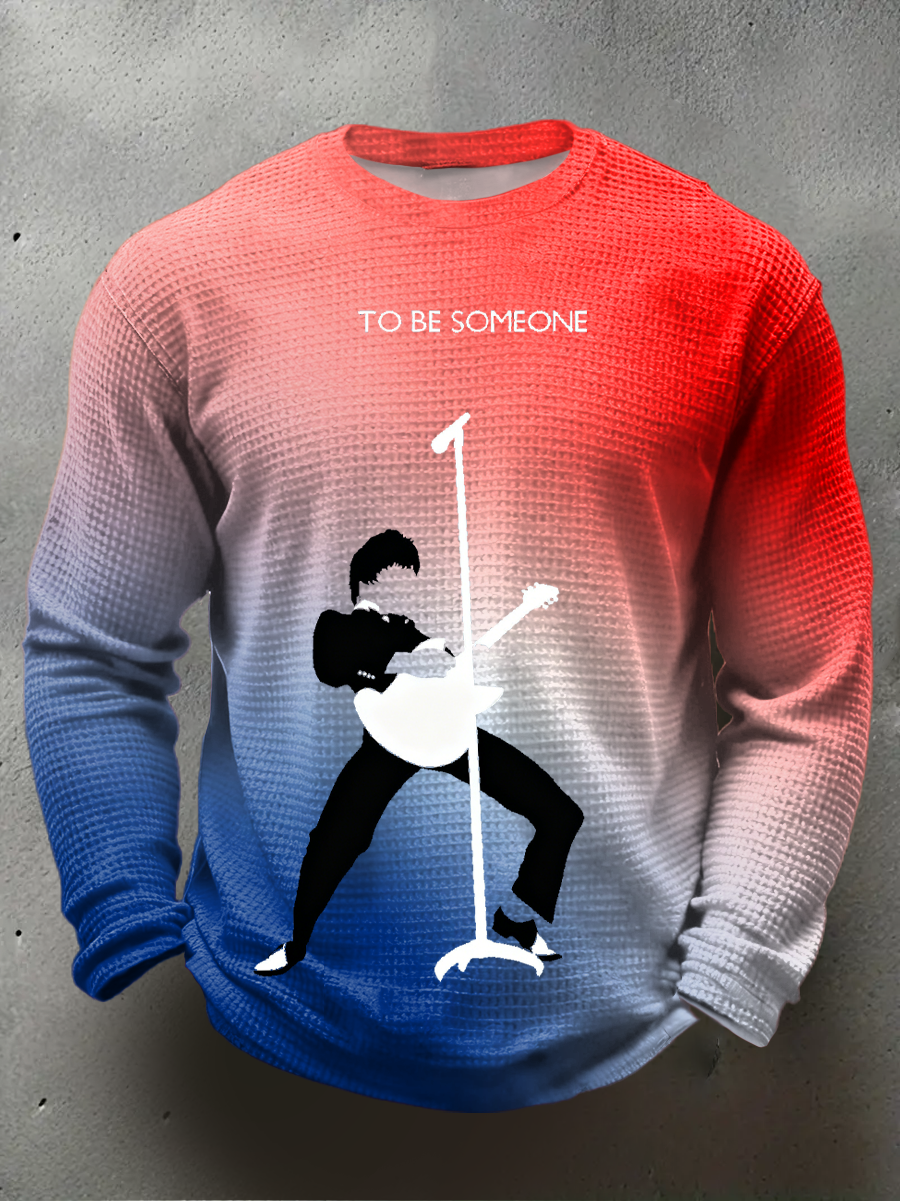 Men's Paul Weller of The Jam minimalist pop art  Waffle Long Sleeve T-Shirt