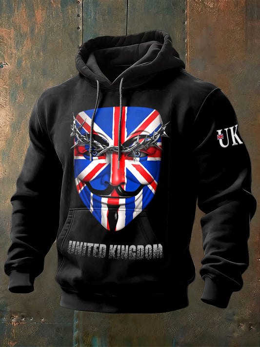 Men's United Kingdom Mask Black Sweatshirt
