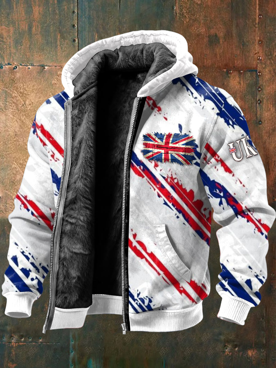 Men's British Flag Fleece-Lined Jacket