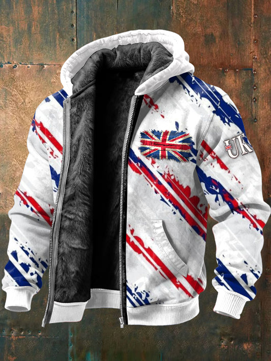 Men's British Flag Fleece-Lined Jacket