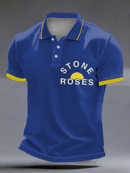 Men's Lemon Roses Music Lover polo shirt