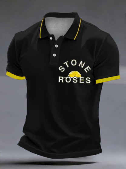 Men's Lemon Roses Music Lover polo shirt