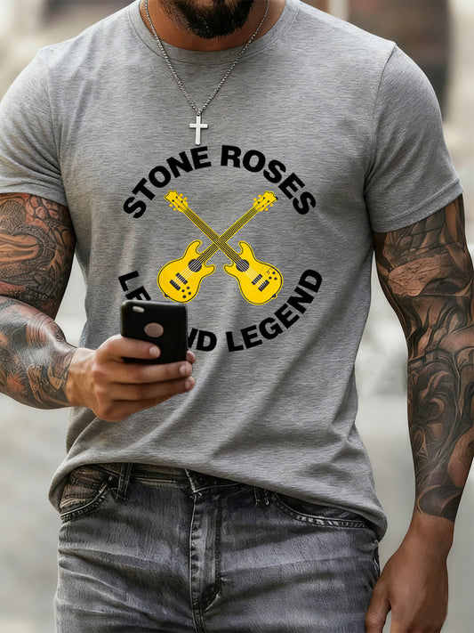 Men's British Rock Legend Band Graphic T-Shirt Short Sleeve