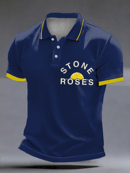 Men's Lemon Roses Music Lover polo shirt