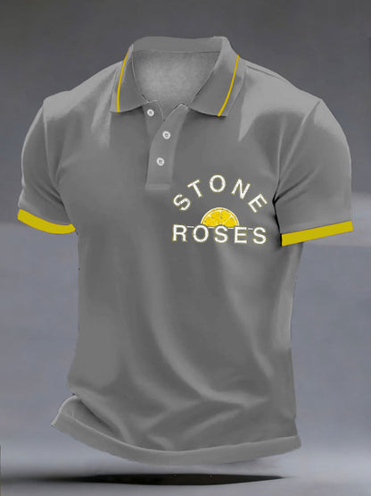 Men's Lemon Roses Music Lover polo shirt