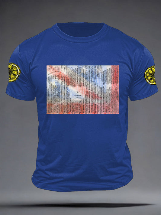 Men's  Lemon Roses Music Lover Printed T-shirt